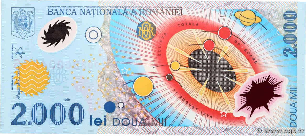 2000 Lei Commémoratif ROMANIA 1999 P.111a UNC