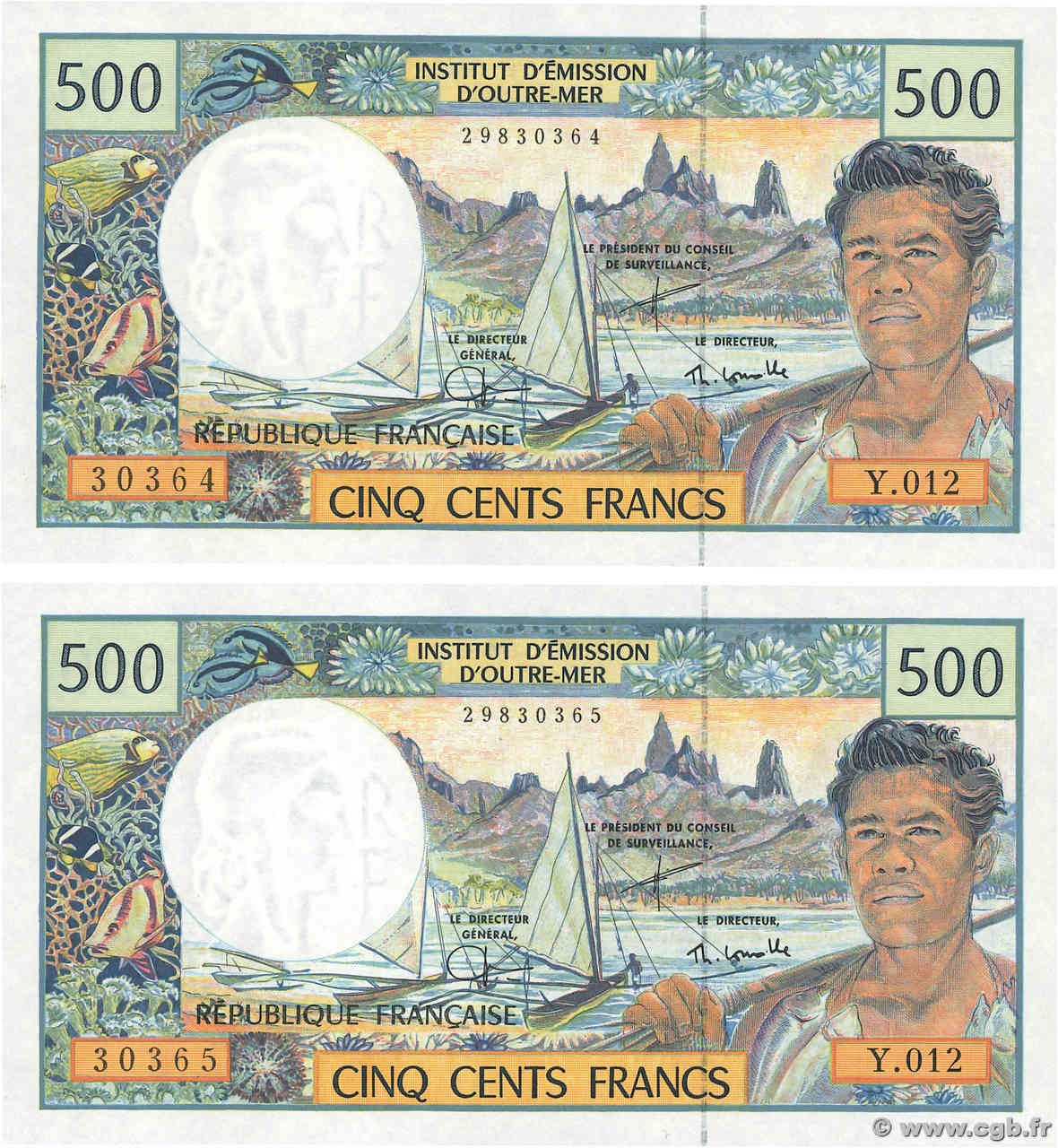500 Francs Consécutifs POLYNÉSIE, TERRITOIRES D OUTRE MER  2000 P.01e NEUF