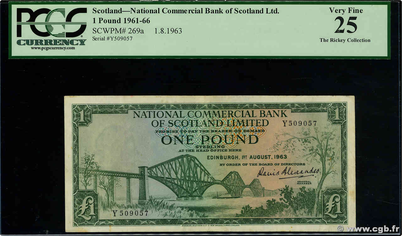 1 Pound SCOTLAND  1963 P.269a VF
