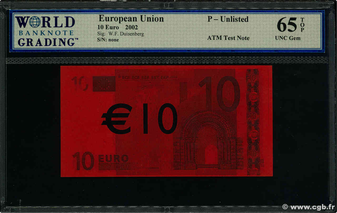 10 Euros Test Note EUROPA  2002 P.- ST