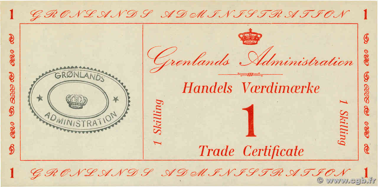 1 Skilling GREENLAND  1942 P.M08 UNC
