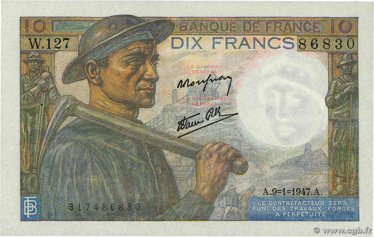 Francs Mineur France F Billets