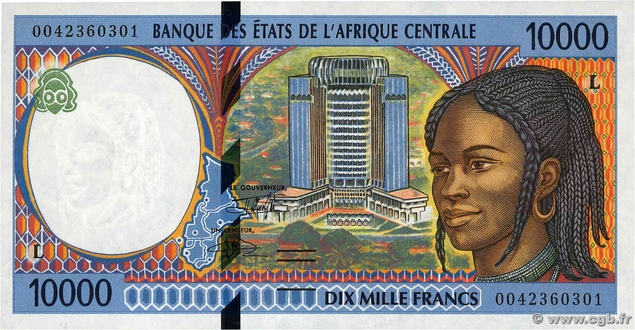 10000 Francs ÉTATS DE L AFRIQUE CENTRALE  2000 P.405Lf pr.NEUF