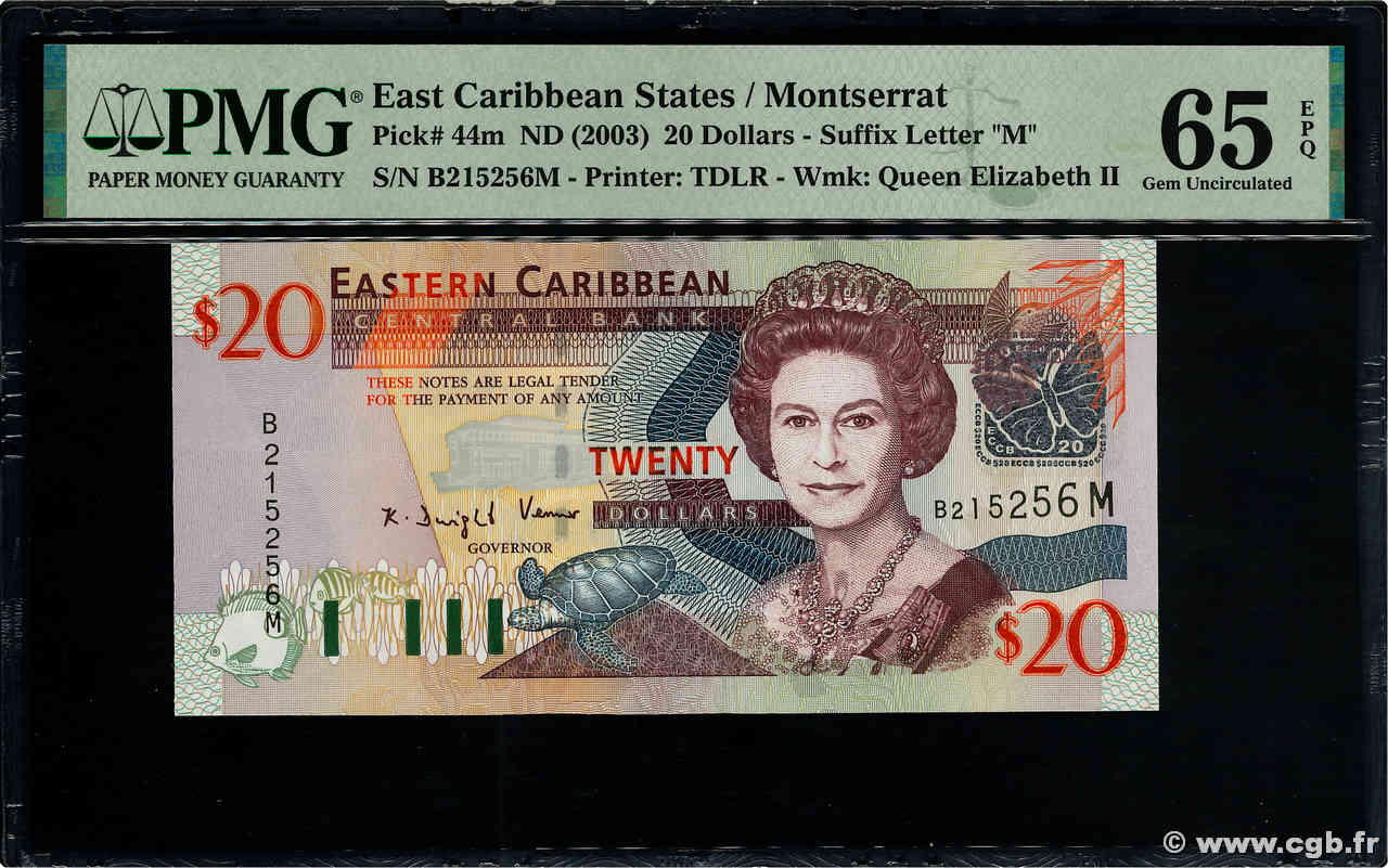 20 Dollars EAST CARIBBEAN STATES  2003 P.44m UNC