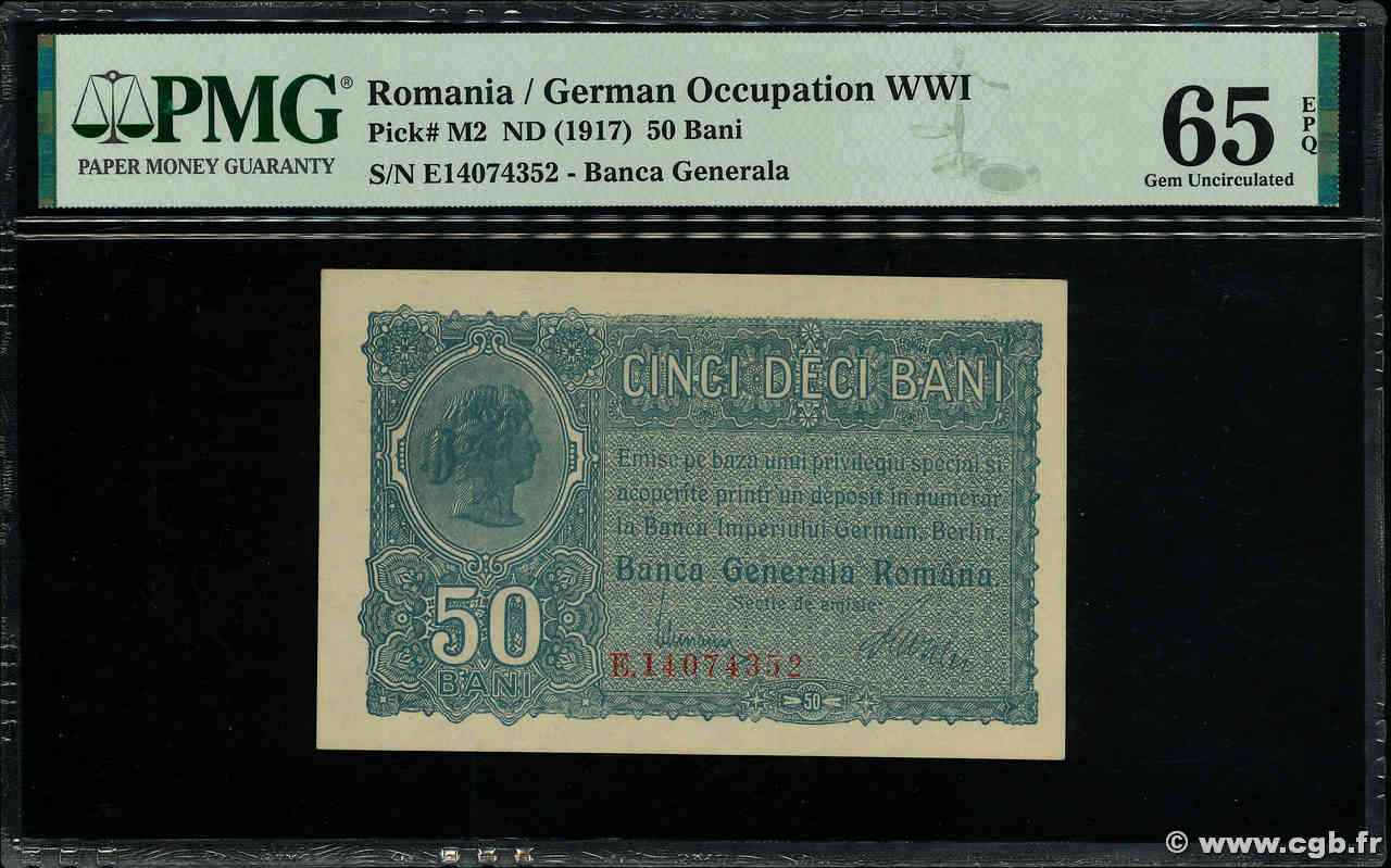 50 Bani ROMANIA  1917 P.M02 UNC