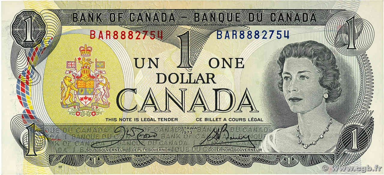 1 Dollar CANADA 1973 P.085c TTB+