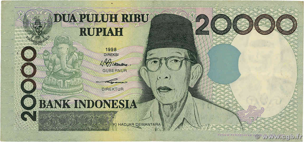 20000 Rupiah INDONESIA 2002 P.138e VF