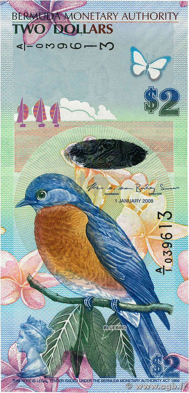 2 Dollars BERMUDA 2009 P.57b UNC