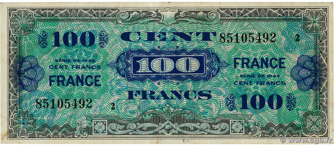 100 Francs FRANCE FRANCE 1945 VF.25.02 pr.TTB