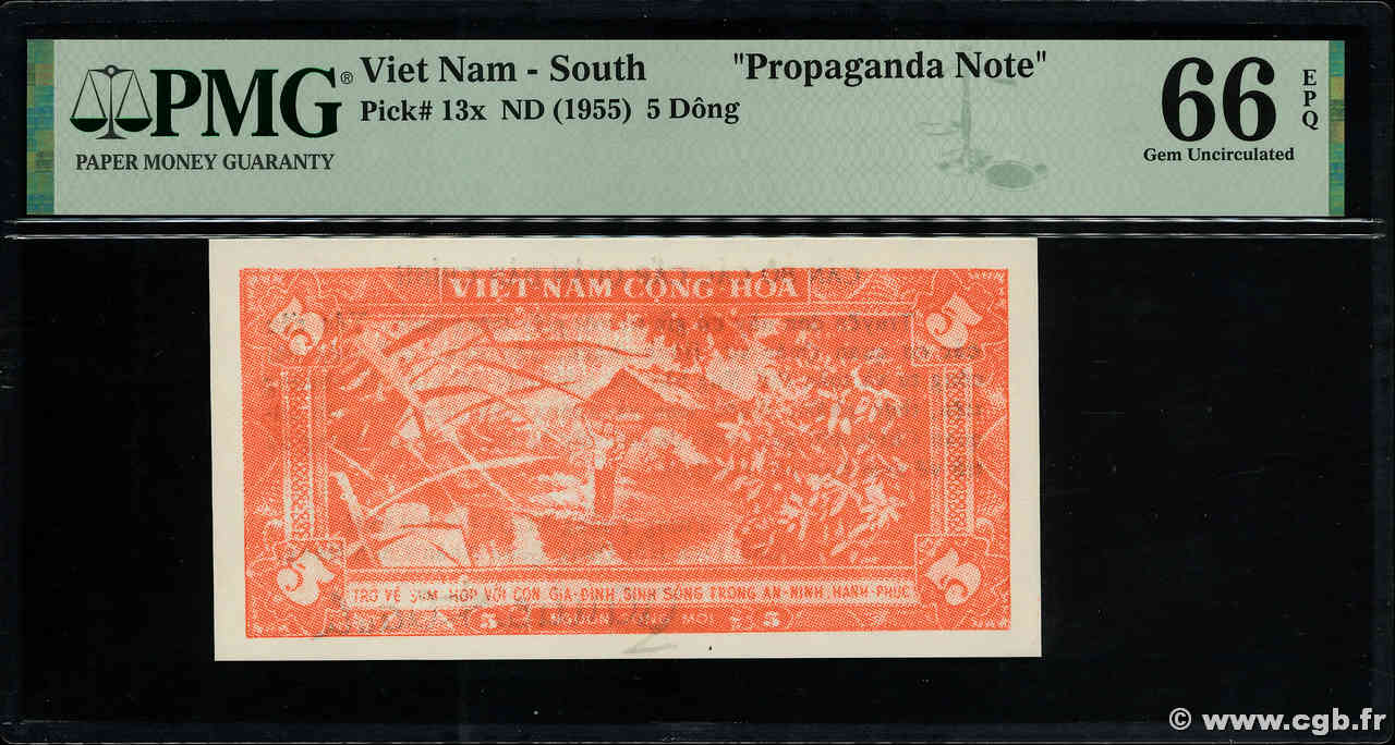 5 Dong Faux VIET NAM SOUTH  1955 P.13x UNC