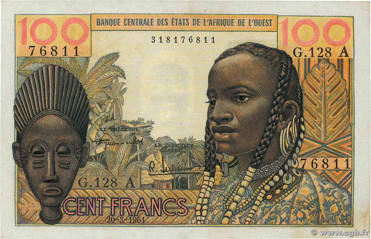 100 Francs ÉTATS DE L AFRIQUE DE L OUEST  1961 P.101Aa SUP