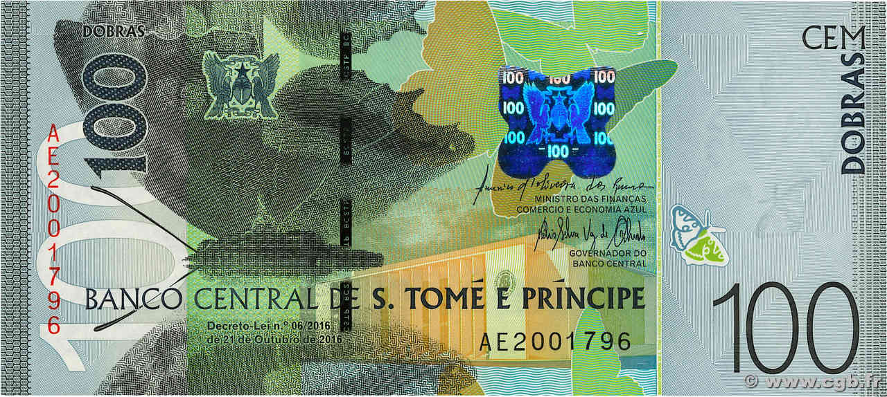 100 Dobras SAO TOME AND PRINCIPE 2016 P.74 UNC