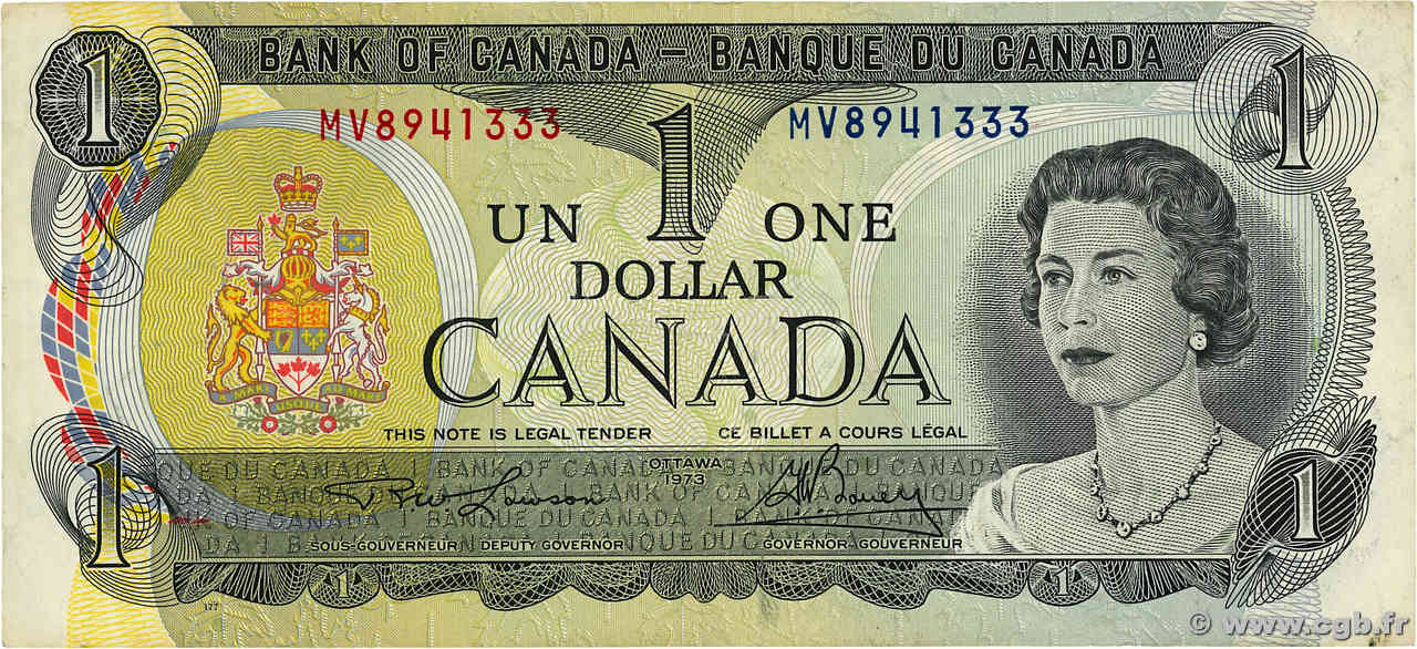 1 Dollar CANADA 1973 P.085a TTB