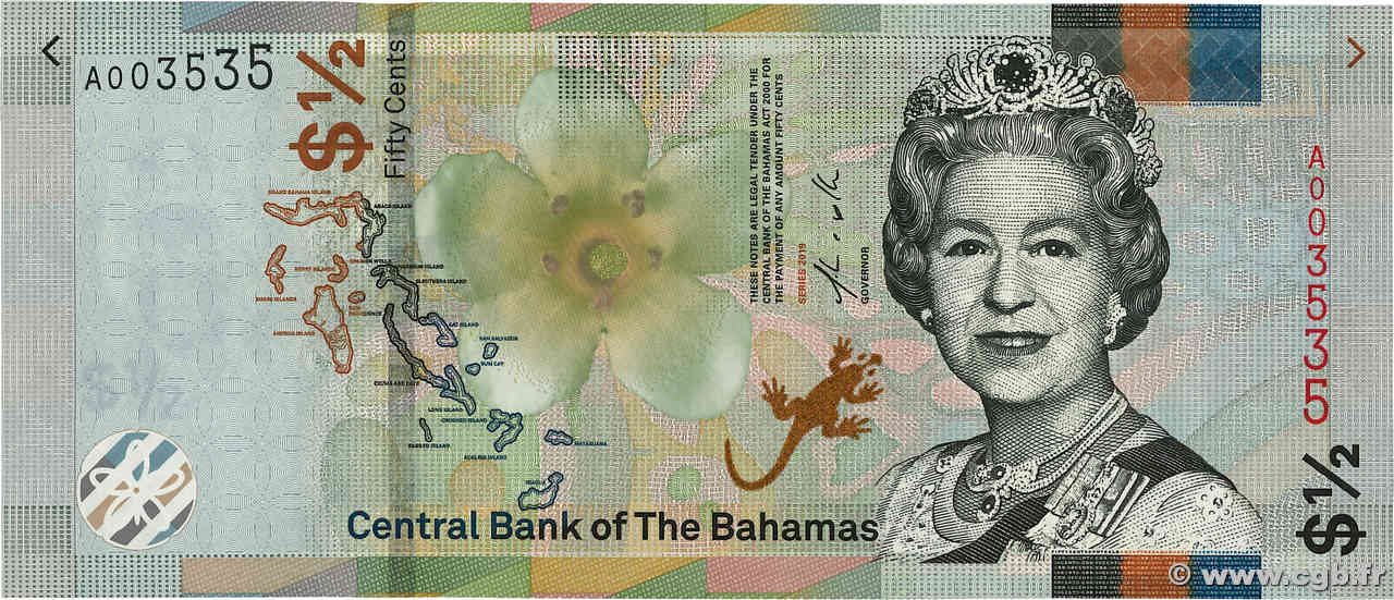 50 Cents Numéro spécial BAHAMAS 2019 P.A77 FDC