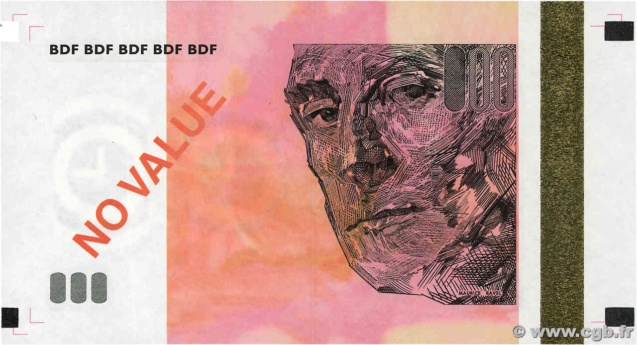 20 Euro type Ravel Échantillon EUROPA 2002 SC+