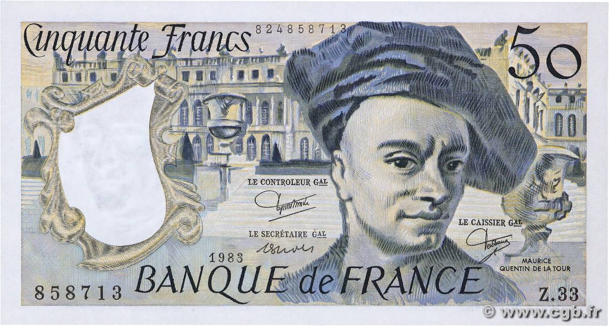 50 Francs QUENTIN DE LA TOUR FRANCIA 1983 F.67.09 SC+