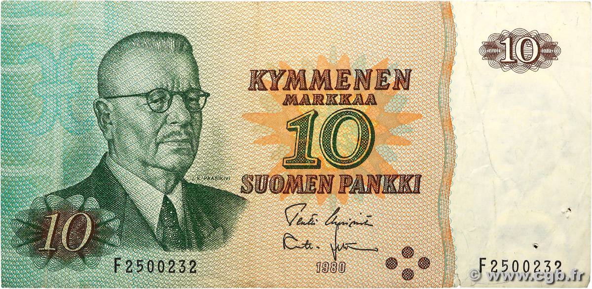 10 Markkaa FINLAND 1980 P.111 F+