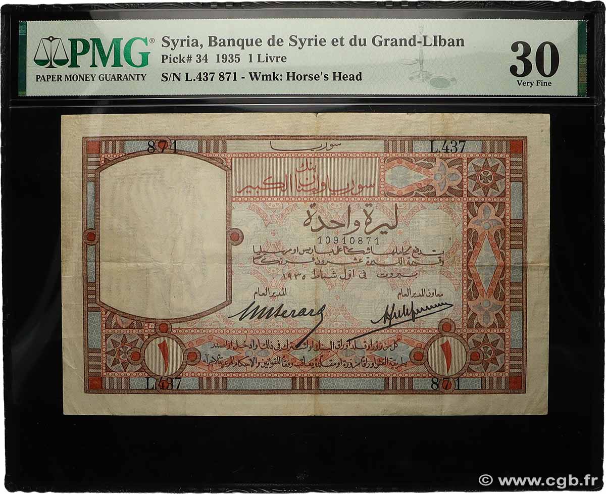 1 Livre SYRIEN 1935 P.034 SS