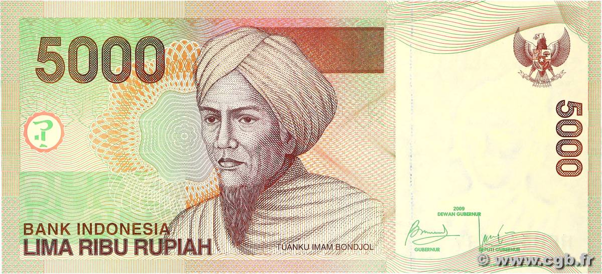 5000 Rupiah INDONESIA 2009 P.142 UNC-