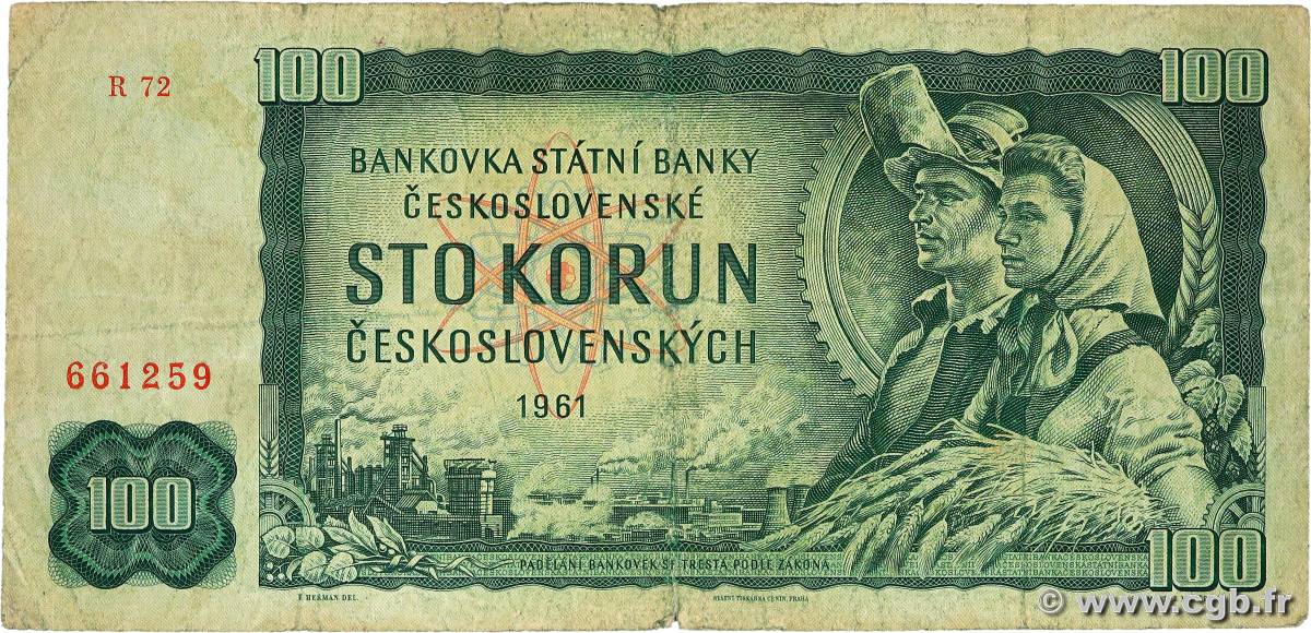100 Korun CZECHOSLOVAKIA 1961 P.091e VG