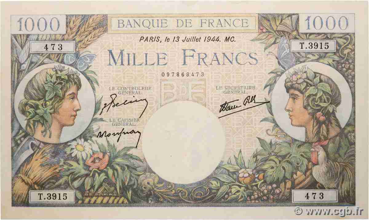 1000 Francs COMMERCE ET INDUSTRIE FRANCE 1944 F.39.11 pr.NEUF