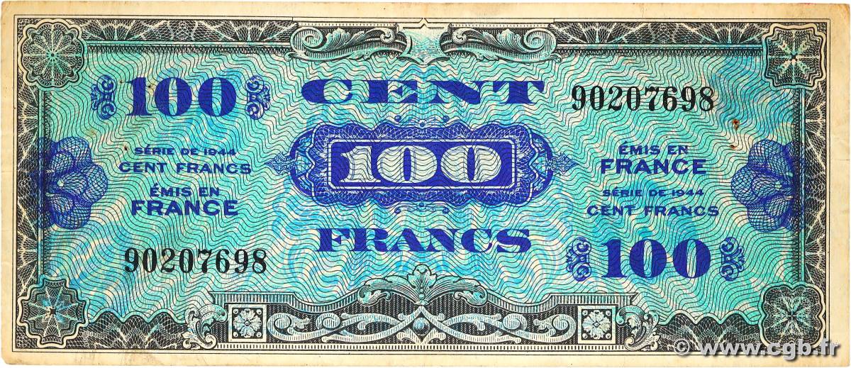 100 Francs DRAPEAU FRANCE 1944 VF.20.01 TB