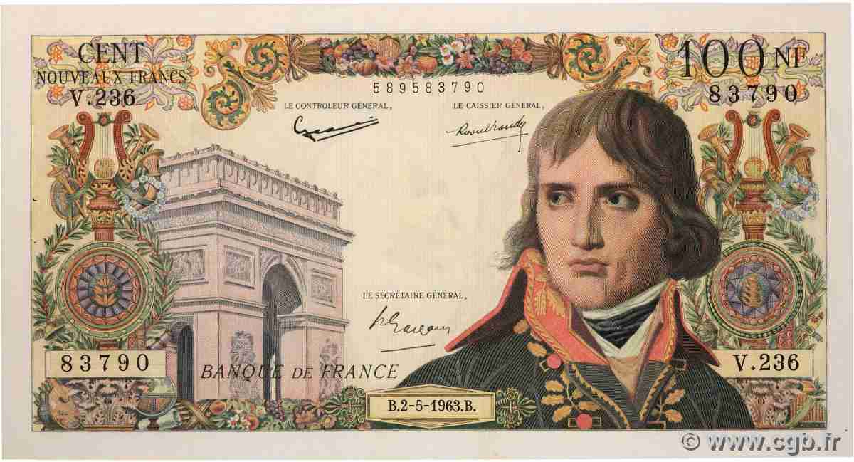 100 Nouveaux Francs BONAPARTE FRANCE 1963 F.59.21 SUP+