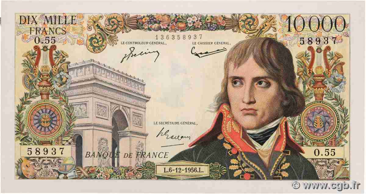 10000 Francs BONAPARTE FRANCE 1956 F.51.06 XF-