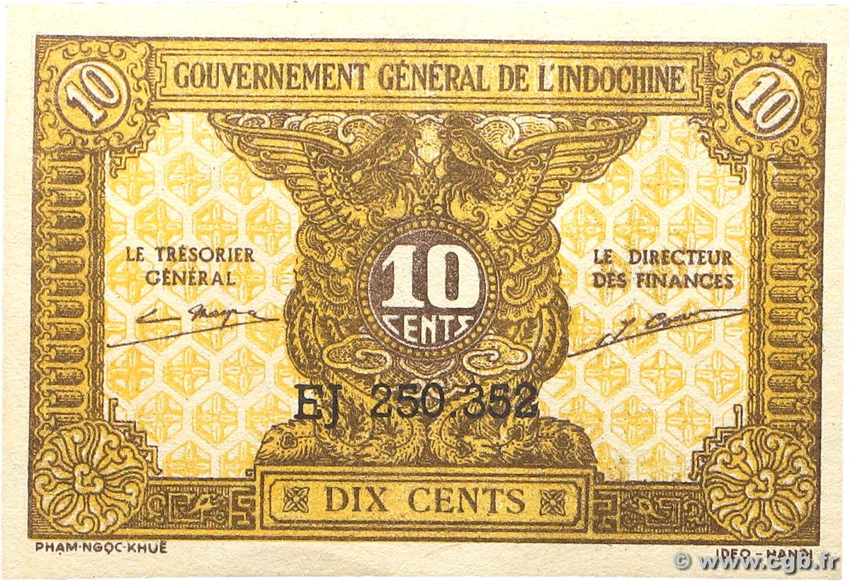 10 Cents INDOCHINE FRANÇAISE  1942 P.089a pr.NEUF