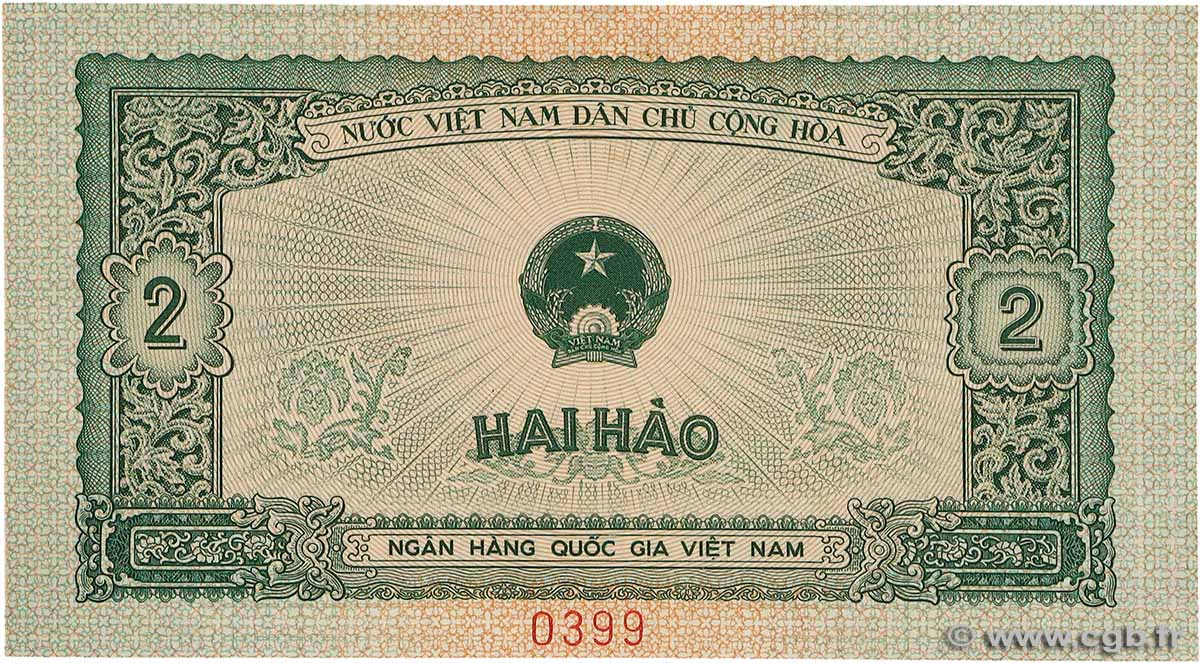 2 Hao Spécimen VIET NAM 1958 P.069s UNC-