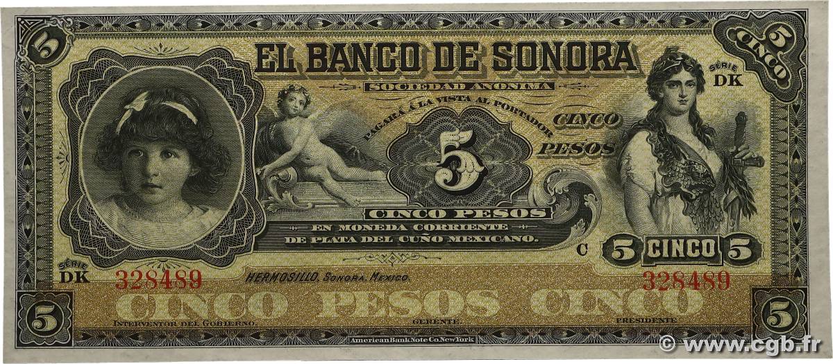 5 Pesos Non émis MEXIQUE  1897 PS.0419r NEUF