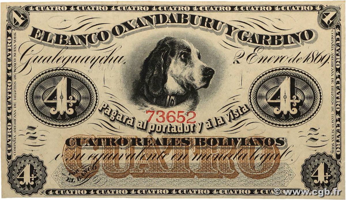 4 Reales Bolivianos Non émis ARGENTINE  1869 PS.1781r NEUF