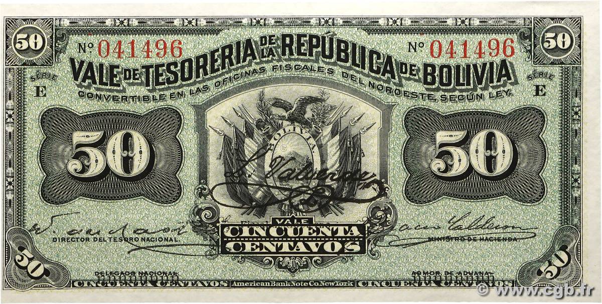 50 Centavos BOLIVIE  1902 P.091a pr.NEUF