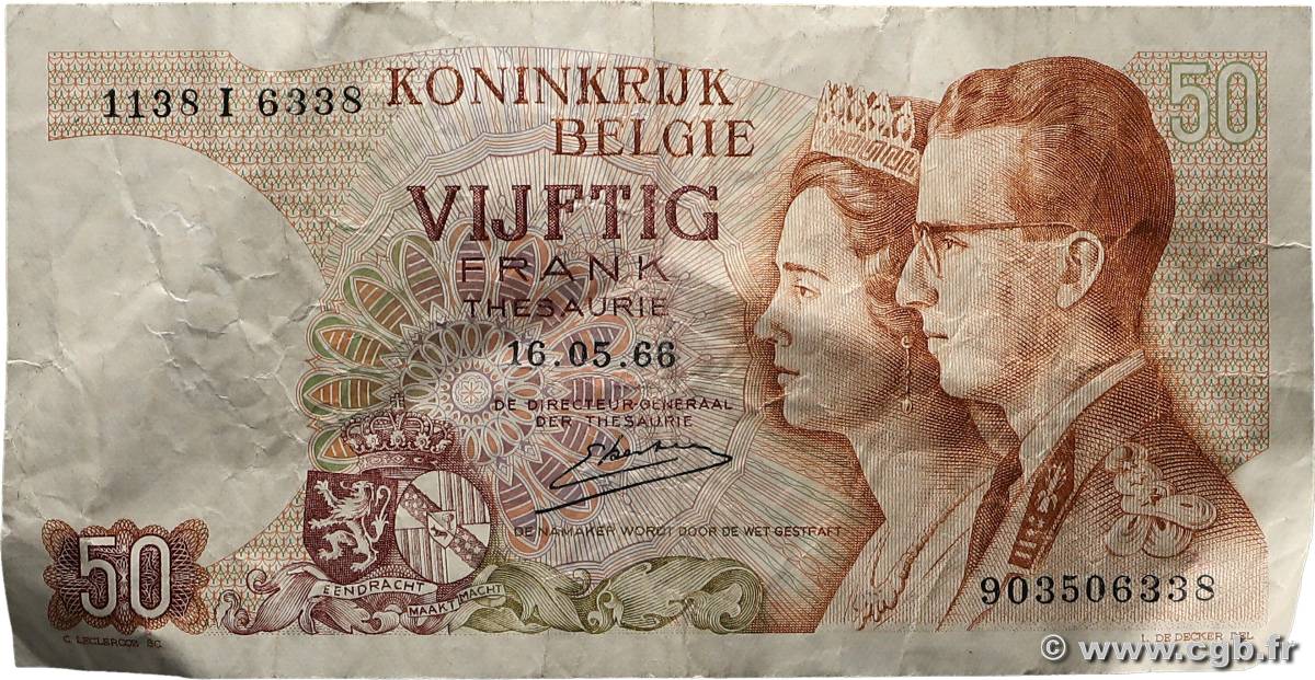 50 Francs BELGIQUE 1966 P.139 TB+
