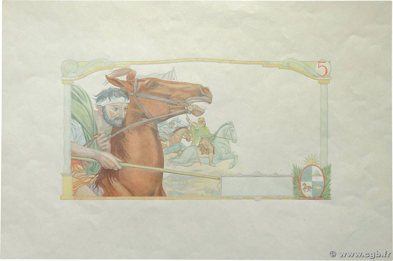 5 Pesos Épreuve URUGUAY 1930 P.018e NEUF