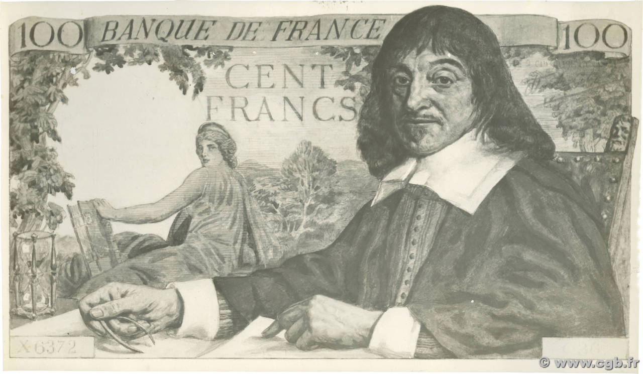 100 Francs DESCARTES Photo FRANCE 1942 F.27.01 SPL