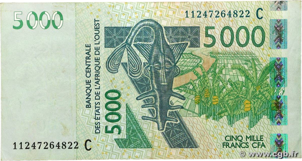 5000 Francs ÉTATS DE L AFRIQUE DE L OUEST 2011 P.317Cj TTB