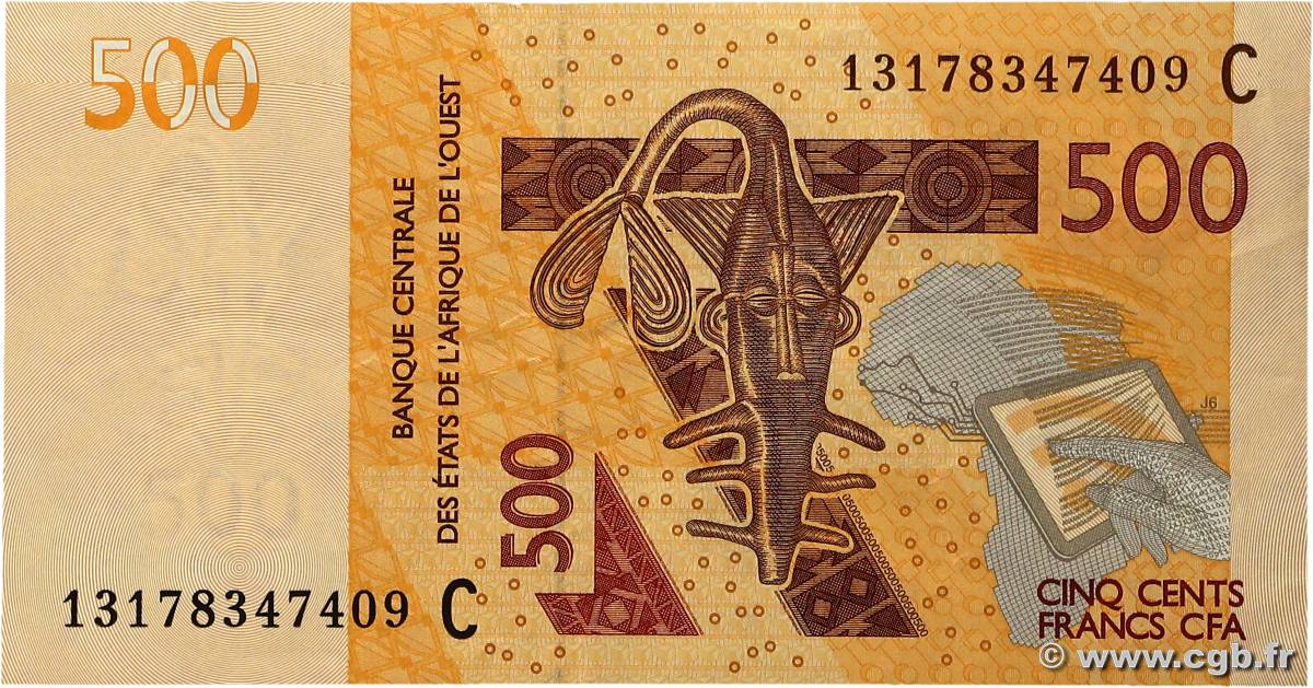 500 Francs ÉTATS DE L AFRIQUE DE L OUEST 2013 P.319Cb TTB+