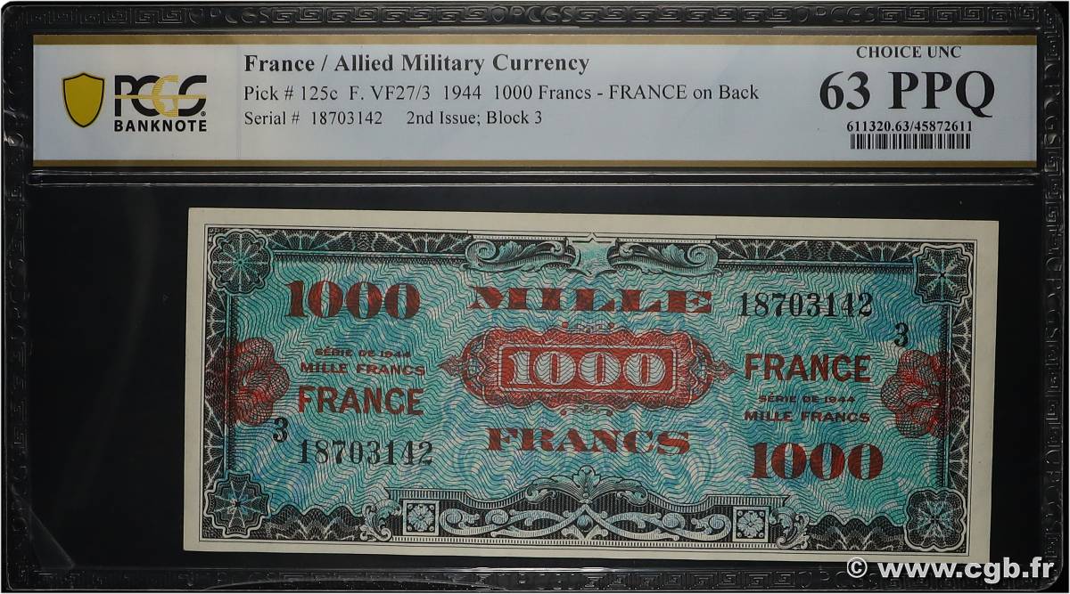 1000 Francs FRANCE FRANCE 1945 VF.27.03 pr.NEUF