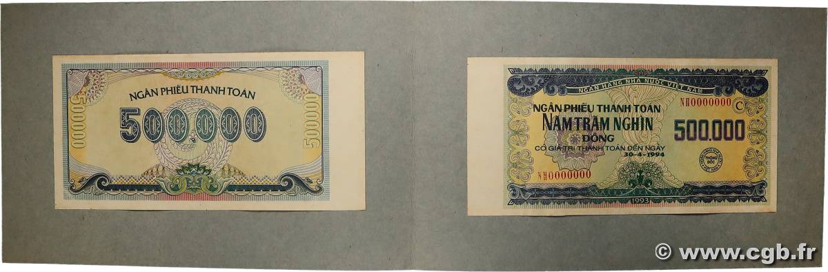 500000 Dong Épreuve VIETNAM  1993 P.113s AU