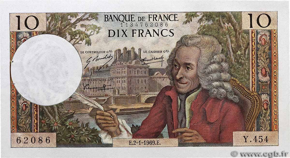 10 Francs VOLTAIRE FRANCIA 1969 F.62.36 EBC+