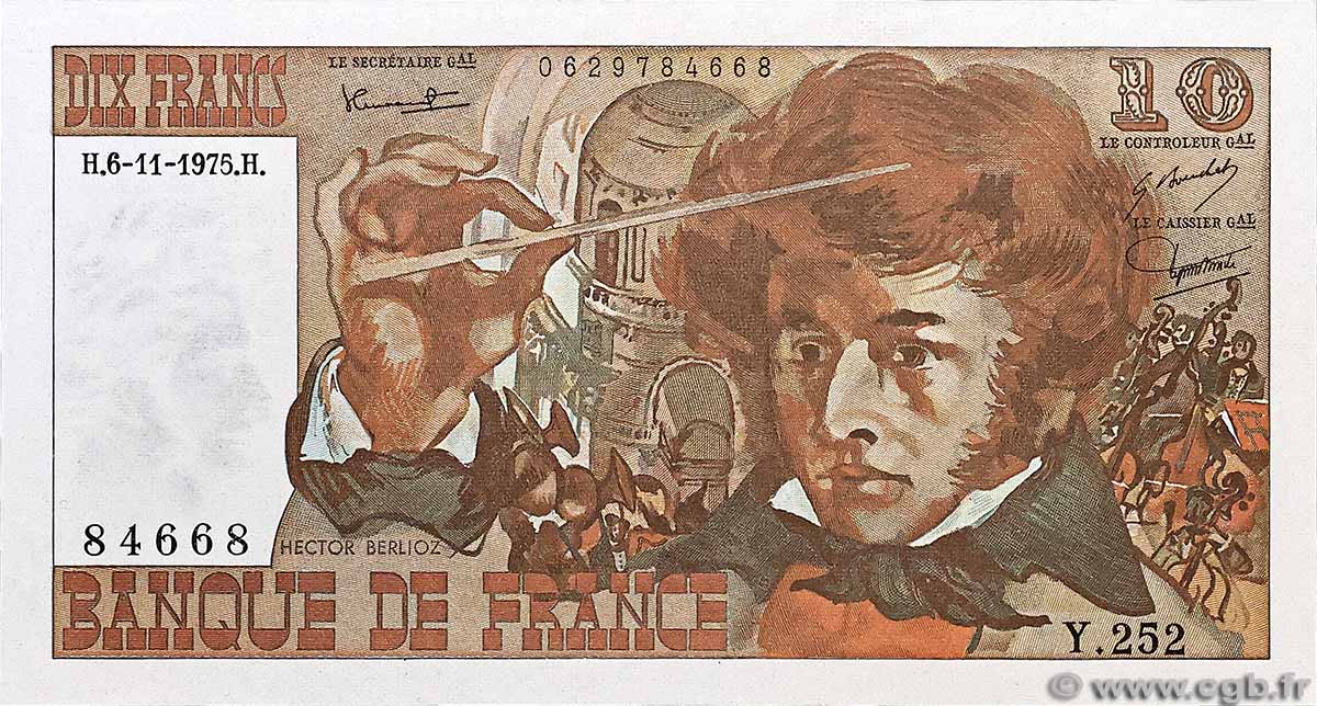 10 Francs BERLIOZ FRANCIA 1975 F.63.14 SC