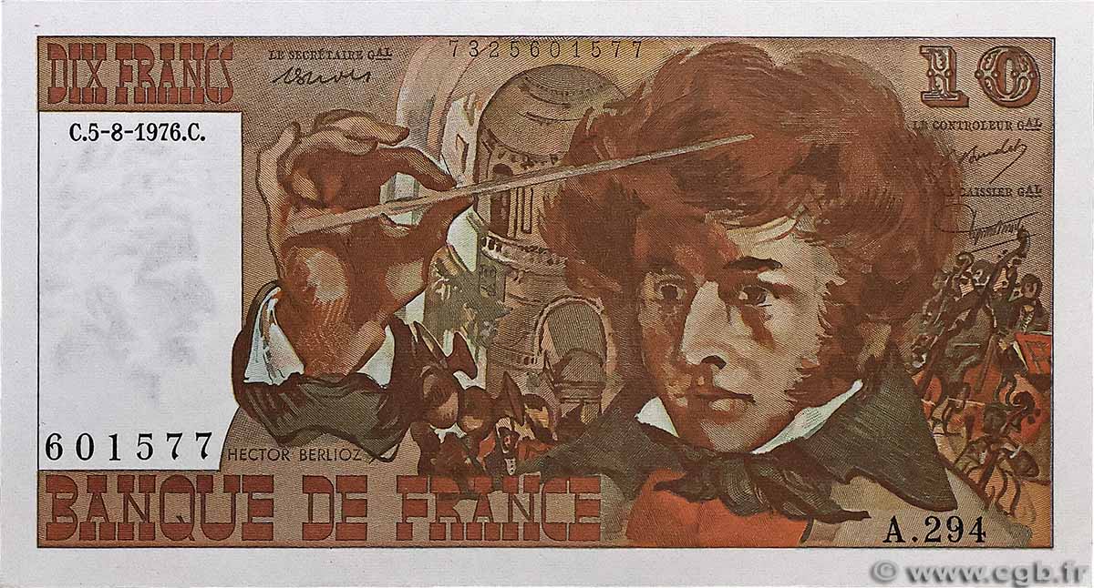 10 Francs BERLIOZ FRANCE 1976 F.63.20 pr.NEUF