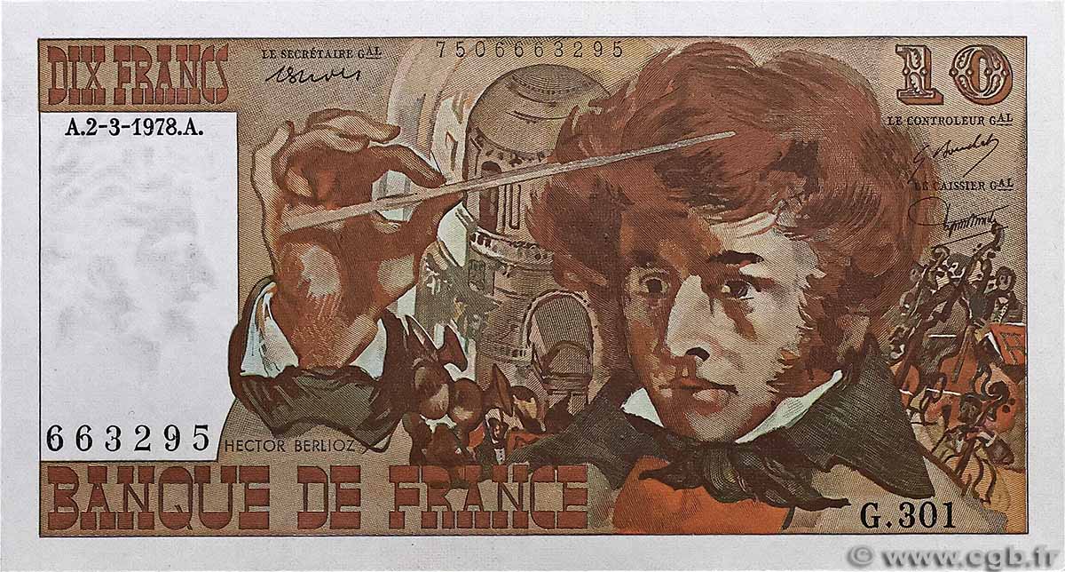 10 Francs BERLIOZ FRANCE 1978 F.63.23 UNC