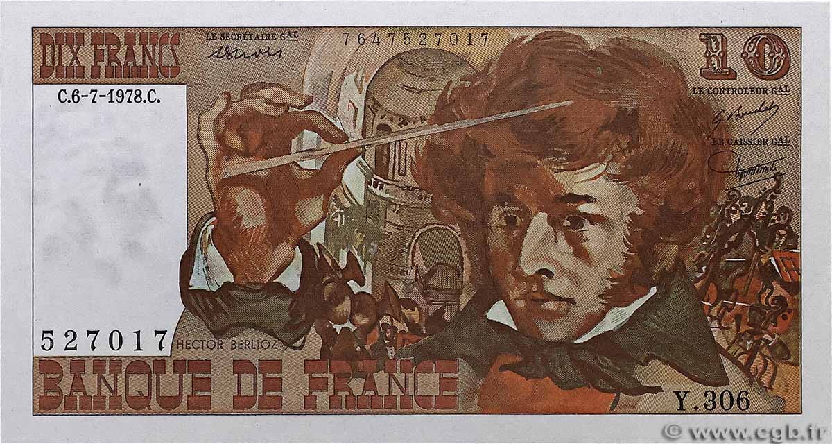 10 Francs BERLIOZ FRANCE 1978 F.63.23 UNC