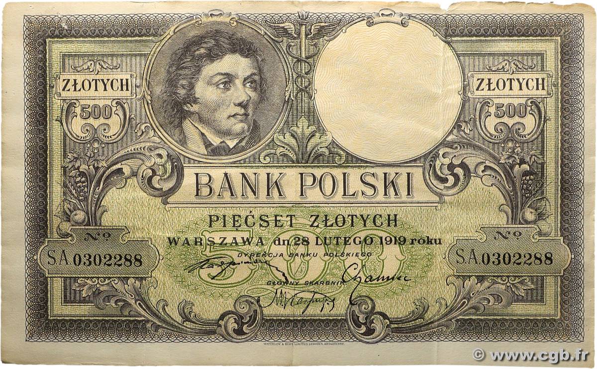 500 Zlotych POLOGNE 1924 P.058 TTB