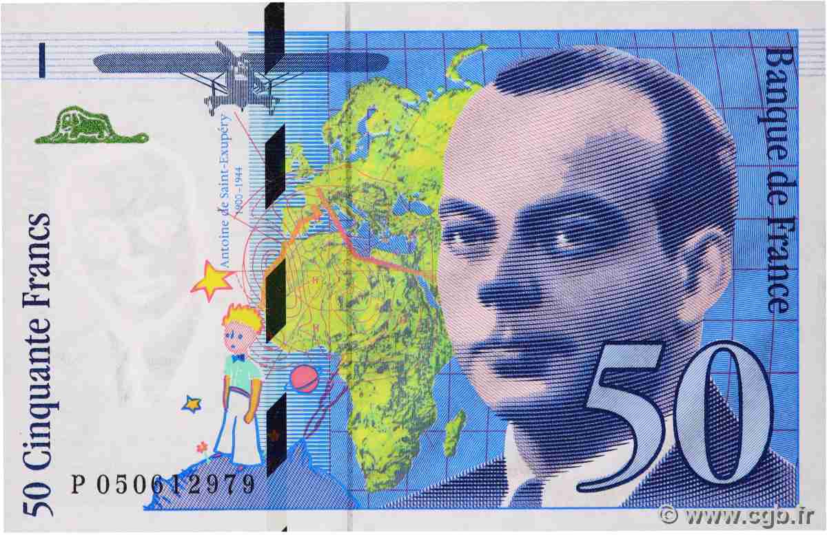50 Francs SAINT-EXUPÉRY modifié FRANCE 1999 F.73.05 NEUF