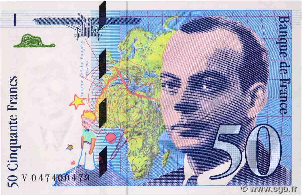 50 Francs SAINT-EXUPÉRY modifié FRANCE 1999 F.73.05 NEUF