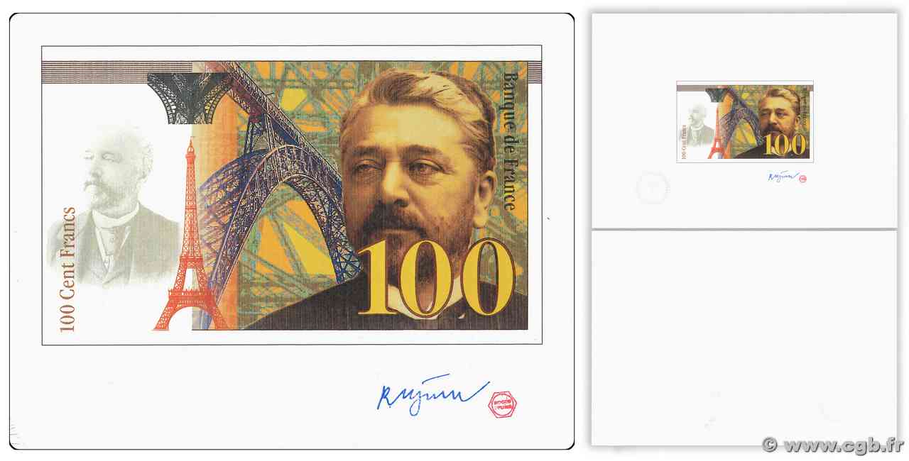 100 Francs EIFFEL Essai FRANCIA 1989 NE.1989 FDC