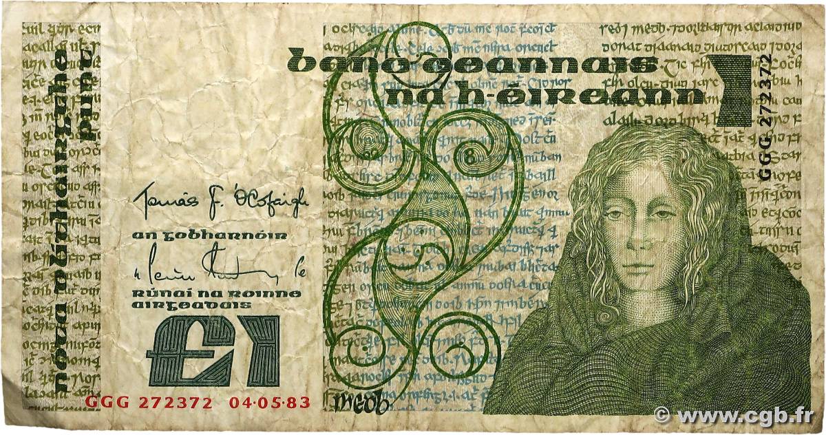 1 Pound IRLANDE 1983 P.070c B+